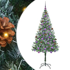 vidaXL Umestno božično drevo med 300 LED Zelena 180 cm PVC in Jeklo