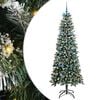 vidaXL Umestno božično drevo Zelena 210 cm PVC, plastika in jeklo
