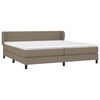 vidaXL Box spring postelja z vzmetnico taupe 200x200 cm blago