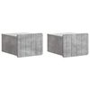 vidaXL Stenski nočni omarici 2 pcs Betonsko siva 33 x 34,5 x 24 cm