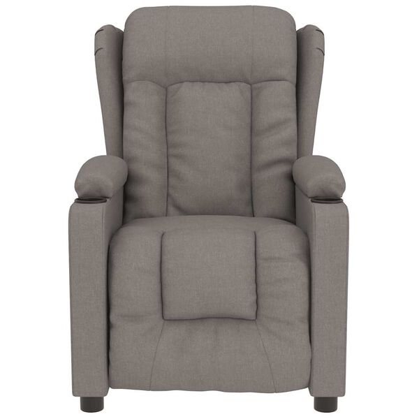 vidaXL Masažni stol taupe blago