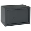 vidaXL Kasa s ključavnico Temno siva 31 x 20 x 20 cm Jeklo