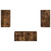 vidaXL Komplet TV omaric 2 pcs Dimljeni oreh Konstruiran les
