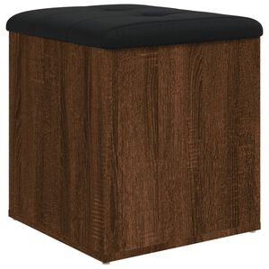 vidaXL Klop za shranjevanje rjavi hrast 42x42x45 cm inženirski les