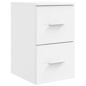 vidaXL Kopalni&scaron;ka omarica vmes Bela 30 x 35 x 50 cm Inženirski les