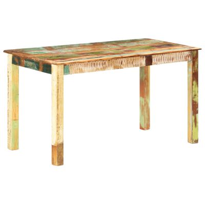 vidaXL Jedilna miza iz trdnega predelanega lesa 140x70x76 cm