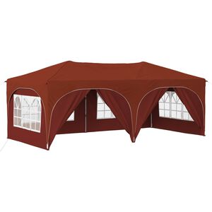 vidaXL Zložljivi &scaron;otor za zabave 575 x 288 x 245 cm Terakota
