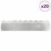 vidaXL Robniki za trato 20 pcs srebrna 103 x 0,05 x 22 cm