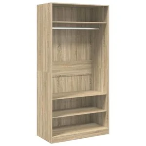 vidaXL Garderobna omara sonoma hrast 100x50x200 cm iverna plo&scaron;ča