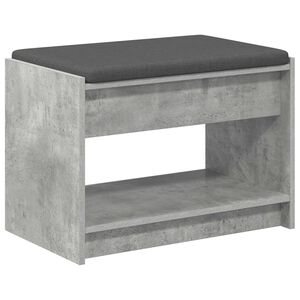 vidaXL Haldna klop Beton Siva 63 x 38 x 45 cm Oblikovan Les in Tkanina