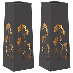 vidaXL Solarno LED svetilo za pot 2 kos Toplo bela 18 x 18 x 50 cm