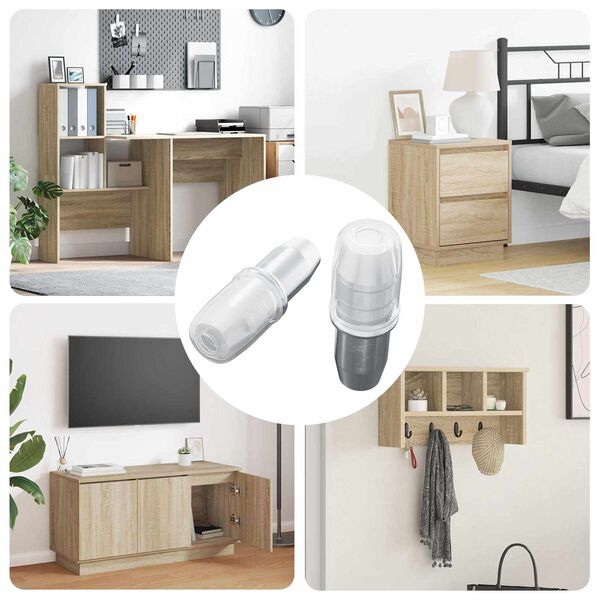 vidaXL Polica Peg 2 pcs srebrna 7 x 16 mm elezo