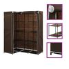 vidaXL Kotna garderobna omara 130x87x169 cm rjava