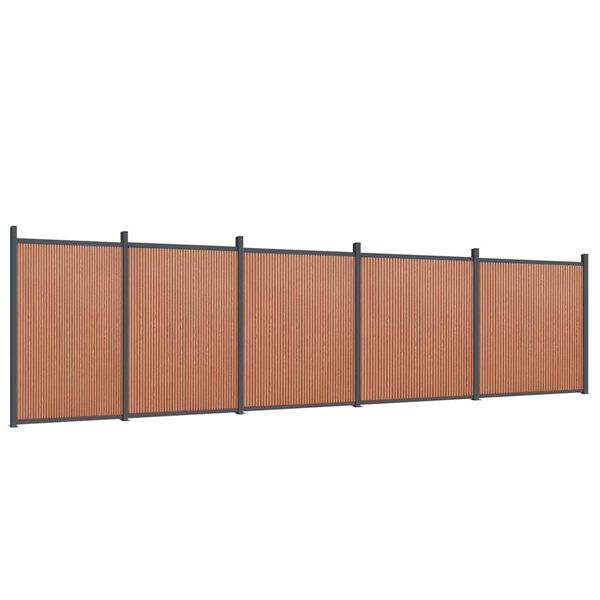 vidaXL Ograjni panel rjav 872x186 WPC