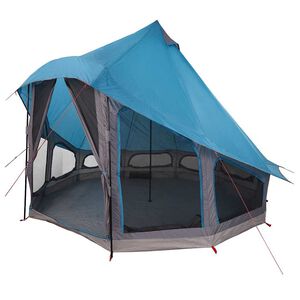 vidaXL Tipi &scaron;otor s streho Modra 404 x 370 x 270 cm tafeta