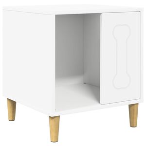 vidaXL Pasja hi&scaron;a Bela 44 x 42 x 49 cm Konstruiran les