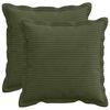 vidaXL Prevleka za blazino 2 kos HOUTEN Zelena 40 x 40 cm korduroy