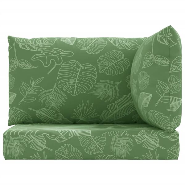 vidaXL Blazina za palete 3 kosi vzorec listov oxford blago