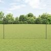 vidaXL Ograja s stebrom Siva 1,6 x 50 m Jeklo in PVC