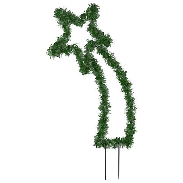 vidaXL Božična svetlobna dekoracija s konicami meteor 115 LED 89 cm