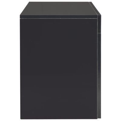 vidaXL TV omarica z LED svetilkami visok sijaj črna 130x35x45 cm