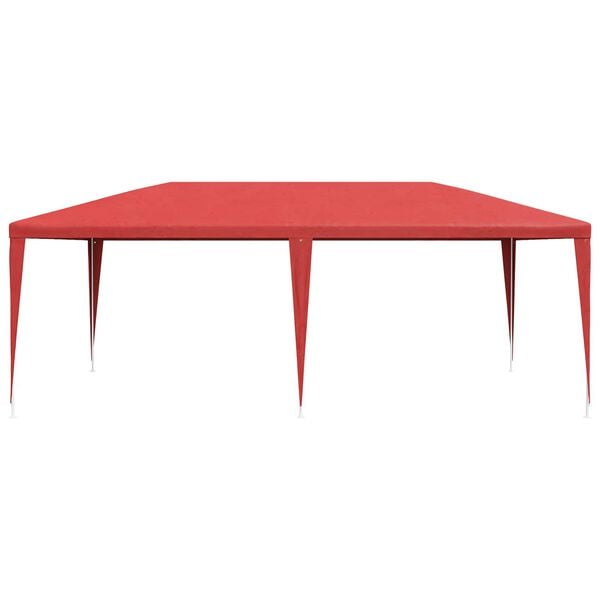 vidaXL Zabavni &scaron;otor Rdeča 600 x 300 x 255 cm PE in jeklo