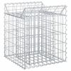 vidaXL Gabionska dvignjena postelja 50 x 50 x 60 cm Pocinkano jeklo