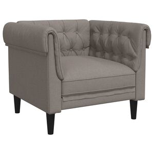 vidaXL Fotelj chesterfield taupe tkanina