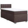 vidaXL Box spring postelja z vzmetnico temno rjav 90x190 cm blago