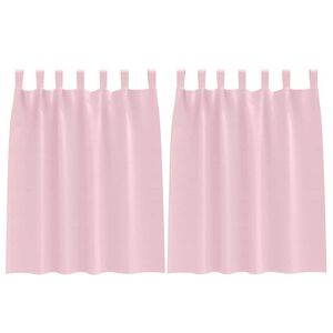 vidaXL Zavese za zatemnitev z obroči 2 pcs Baby roza 140 x 140 cm