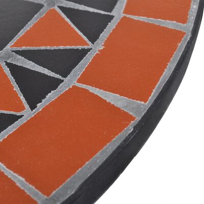 vidaXL Bistro garnitura 3-delna s keramičnimi ploščicami terakota/bela