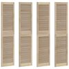 vidaXL Vrata omare 4 kos Naravna 170 x 2,1 x 39,5 cm Trdna borovina