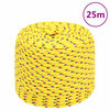 vidaXL Vrv za čoln rumena 6 mm 25 m polipropilen