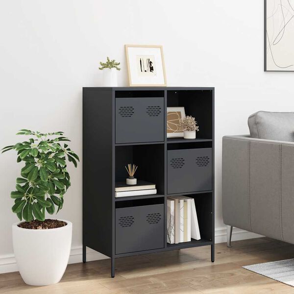 vidaXL Visoka omara antracit 68x39x103,5 cm jeklo