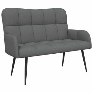 vidaXL Kavč za 2 osebi Temno siva 115 x 61 x 87 cm Blago
