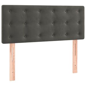vidaXL Posteljno vzglavje temno sivo 90x5x78/88 cm žamet