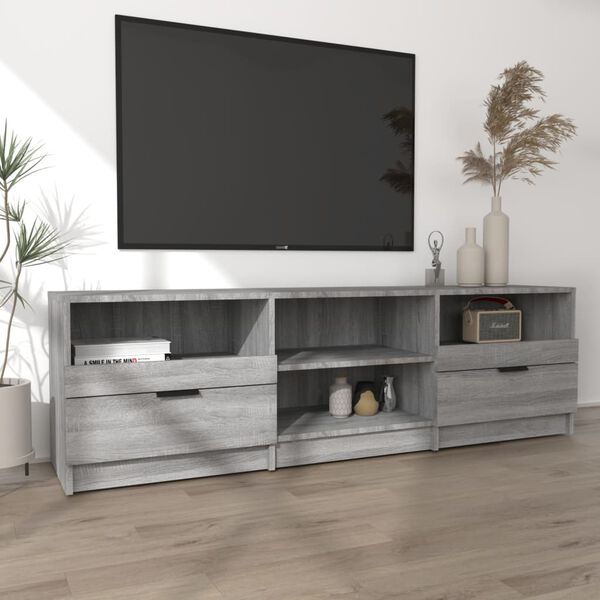 vidaXL TV omarica siva sonoma 150x33,5x45 cm konstruiran les