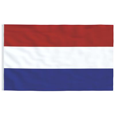 idaXL Nizozemska zastava in aluminijast zastavni drog 6 m