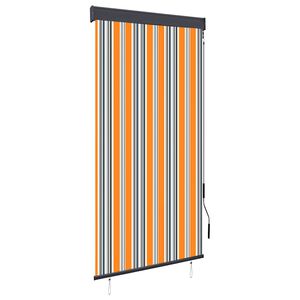vidaXL Zunanje rolo senčilo 80x250 cm rumeno in modro
