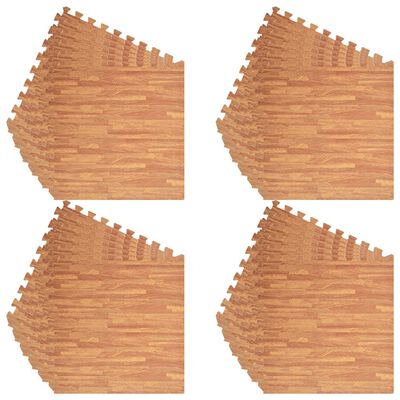 vidaXL Talne podloge 24 kosov vzorec lesa 8,64 ㎡ iz EVA pene
