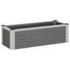 vidaXL Vrtna visoka greda Siva 75 x 30 x 22 cm WPC in aluminij