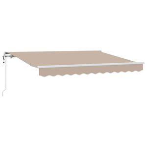 vidaXL Vlečna tenda Bež 350 x 200 cm blago