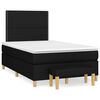 vidaXL Box spring postelja z vzmetnico črn 120x200 cm blago