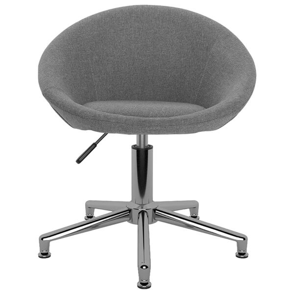 vidaXL Vrtljiv jedilni stol svetlo sivo blago