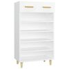vidaXL Omarica za čevlje bela 60x35x105 cm konstruiran les