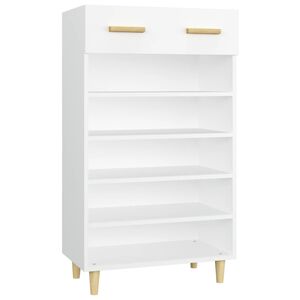 vidaXL Omarica za čevlje bela 60x35x105 cm konstruiran les