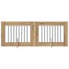 vidaXL Vrata za pse z stojali 2 pcs Artisan hrast 80 x 60 cm