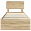 vidaXL Konstrukcija postelje z vzglavjem Sonoma hrast 100 x 200 cm