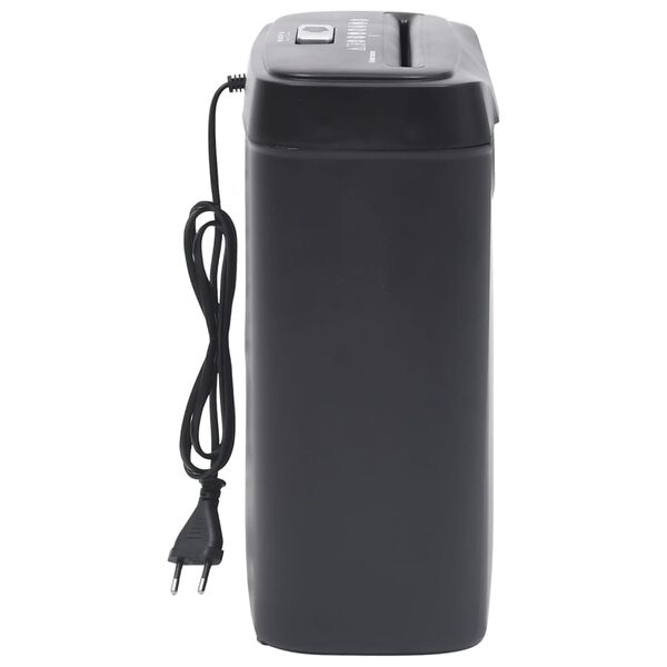 vidaXL Uničevalnik papirja za 6 listov rezanje na trakove črn