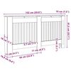 vidaXL Pokrov radiatorja 2 pcs Črna 152 x 19 x 81,5cm Konstruiran les